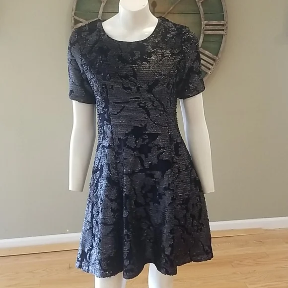 joa sequin dress J.O.A velvet and sequin dress
